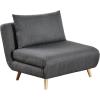 Flash Furniture Shaw Tri-Fold Convertible Sleeper Chair with Pillow, 3-in-1 Multifunctional Adjustable Sleeper, Channel Stitching, Hideaway Legs, Cream Boucle(Dark Gray)