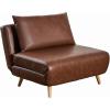 Flash Furniture Shaw Tri-Fold Convertible Sleeper Chair with Pillow, 3-in-1 Multifunctional Adjustable Sleeper, Channel Stitching, Hideaway Legs, Cream Boucle(Brown)