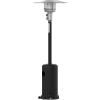 Flash Furniture Sol Patio Outdoor Heating-Bronze Stainless Steel 40,000 BTU Propane Heater with Wheels for Commercial & Residential Use-7.5 Feet Tall(Black)