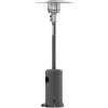 Flash Furniture Sol Patio Outdoor Heating-Bronze Stainless Steel 40,000 BTU Propane Heater with Wheels for Commercial & Residential Use-7.5 Feet Tall(Slate Gray)