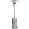 Flash Furniture Sol Patio Outdoor Heating-Bronze Stainless Steel 40,000 BTU Propane Heater with Wheels for Commercial & Residential Use-7.5 Feet Tall(Silver)