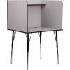 Flash Furniture Study Carrel with Adjustable Legs and Top Shelf in Nebula Grey Finish