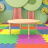 Flash Furniture Wren 45″ Round Natural Plastic Height AdjusTable with Rounded Safety Corners Activity Table with Rounded Safety Corners(Natural)