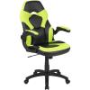 Flash Furniture X10 High-Back LeatherSoft Racing Style Gaming Chair with Flip-Up Arms, Ergonomic Padded Swivel Computer Chair, Red/Black(Neon Green)