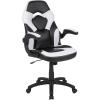 Flash Furniture X10 High-Back LeatherSoft Racing Style Gaming Chair with Flip-Up Arms, Ergonomic Padded Swivel Computer Chair, Red/Black(White)