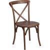 Flash Furniture XUXPEC Pecan Cross Back Accent Chair