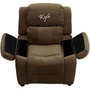 Flash EMB Brown MIC Kids Recliner