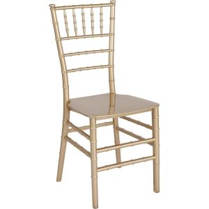 Flash Furniture 2 Pack HERCULES Series Gold Resin Stacking Chiavari Chair(Gold)