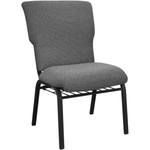 Flash Furniture Advantage Mixed Tan Discount Church Chair – 21 in. Wide(Black Marble Fabric/Black Frame)