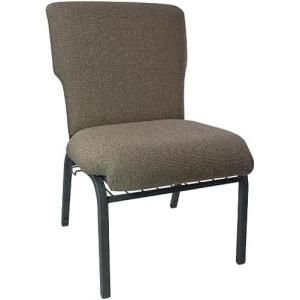 Flash Furniture Advantage Mixed Tan Discount Church Chair – 21 in. Wide(Jute Fabric/Black Frame)