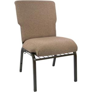 Flash Furniture Advantage Mixed Tan Discount Church Chair – 21 in. Wide(Mixed Tan Fabric/Gold Vein Frame)