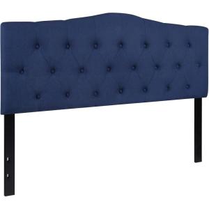 Flash Furniture Cambridge Tufted Upholstered Queen Size Headboard in Navy Fabric