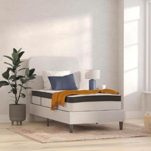 Flash Furniture Capri Comfortable Sleep 12 Inch CertiPUR-US Certified Memory Foam & Pocket Spring Mattress, Full Mattress in a Box White(Twin)