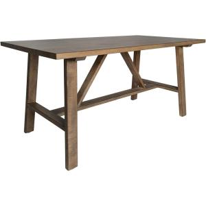 Flash Furniture Eli Farmhouse Trestle Coffee Table, Rustic Solid Wood Coffee Table, X-Frame Design, Living Room, Bedroom, Home Office, 19.75″ H, Walnut(Rustic Brown)