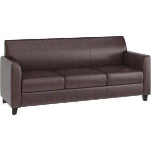 Flash Furniture HERCULES Diplomat Series Black LeatherSoft Sofa(Brown)