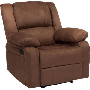 Flash Furniture Harmony Series Black LeatherSoft Recliner(Chocolate Brown Microfiber)