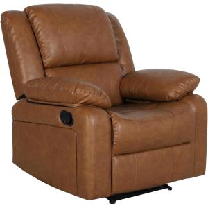 Flash Furniture Harmony Series Black LeatherSoft Recliner(Cognac Leathersoft)