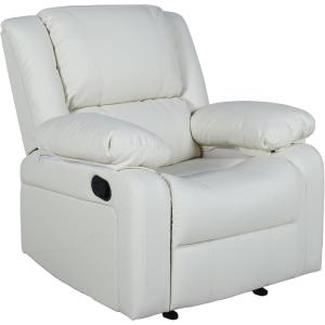 Flash Furniture Harmony Series Black LeatherSoft Recliner(Cream Leathersoft)