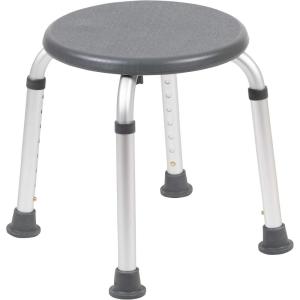 Flash Furniture Hercules Series Aluminum Bath and Shower Chair with Adjustable Height, Anti-Slip Medical Chair, 300 lb. Static Weight Capacity, Gray(Gray)