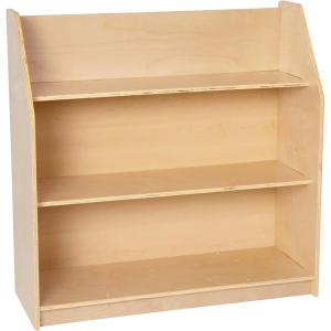 Flash Furniture Hercules Wooden 5-Section School Coat Locker with Bench, Cubbies, and Storage Hooks, Preschool Cubby Organizer, 48″H x 48″L, Natural(31.5″H – 3 Shelves)