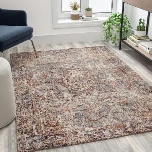 Flash Furniture Katherine Artisan Old English Style Traditional Rug – 8′ x 10′ – Red(Red)