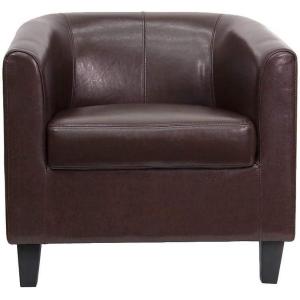 Flash Furniture Katie Gray LeatherSoft Lounge Chair(Brown)