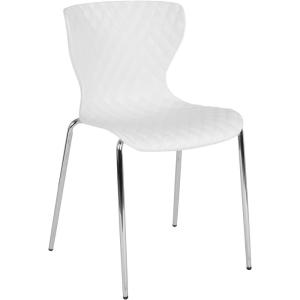 Flash Furniture Lowell Contemporary Design Citrus Green Plastic Stack Chair(White)