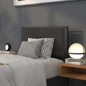 Flash Furniture Melbourne Metal Upholstered Full Size Headboard in Black Fabric(Black)