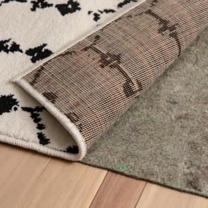 Flash Furniture Minnie Slide-Stop® Multi-Surface Reversible Non-Slip Cushion Rug Pad, 1/4″ Thick, Floor Protection, for 8’x10′ Area Rug, Gray(5′ x 7’11” (Rectangular))
