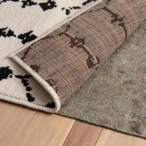 Flash Furniture Minnie Slide-Stop® Multi-Surface Reversible Non-Slip Cushion Rug Pad, 1/4″ Thick, Floor Protection, for 8’x10′ Area Rug, Gray(8’1″ x 10′ (Rectangular))
