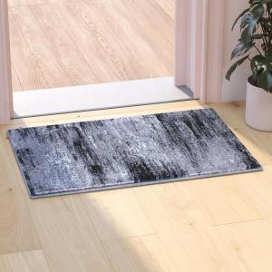 Flash Furniture Rylan Collection Contemporary Area Rug – High Pile Blue Olefin Rug – 2′ x 7′ Area Rug – Jute Backing – Hallway, Entryway, Bedroom, Living Room(Grey)