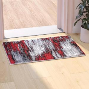Flash Furniture Rylan Collection Contemporary Area Rug – High Pile Blue Olefin Rug – 2′ x 7′ Area Rug – Jute Backing – Hallway, Entryway, Bedroom, Living Room(Red)