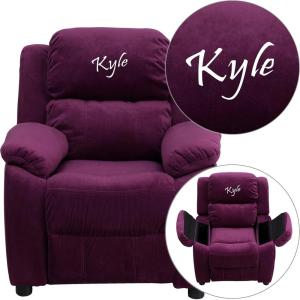Flash Furniture TXT Purple MIC Kids Recliner(Purple)