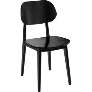 Flash Furniture Verona Solid Wood Dining Chair, Commercial Grade Restaurant Chair with Contoured Backrest, Solid Wood Frame, Antique Copper(Black)