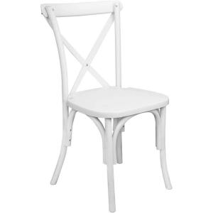 Flash Furniture X-Back Chair, 2-pack, Resin, Black(White)