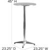Flash Furniture Mellie 23.25″ Round Aluminum Indoor-Outdoor Bar Height Table with Flip-Up Table – Set of 4