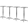 Flash Furniture Mellie 23.25″ Round Aluminum Indoor-Outdoor Bar Height Table with Flip-Up Table – Set of 4