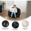 Flash Furniture Dillon Small Teal Furry Bean Bag Chair for Kids and Teens(Black Furry)