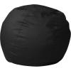Flash Furniture Dillon Small Teal Furry Bean Bag Chair for Kids and Teens(Black)