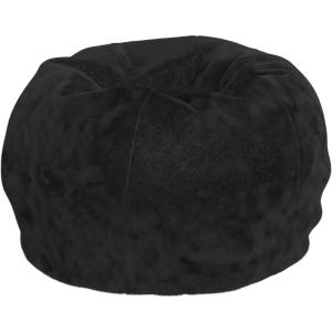 Flash Furniture Dillon Small Teal Furry Bean Bag Chair for Kids and Teens(Black Furry)