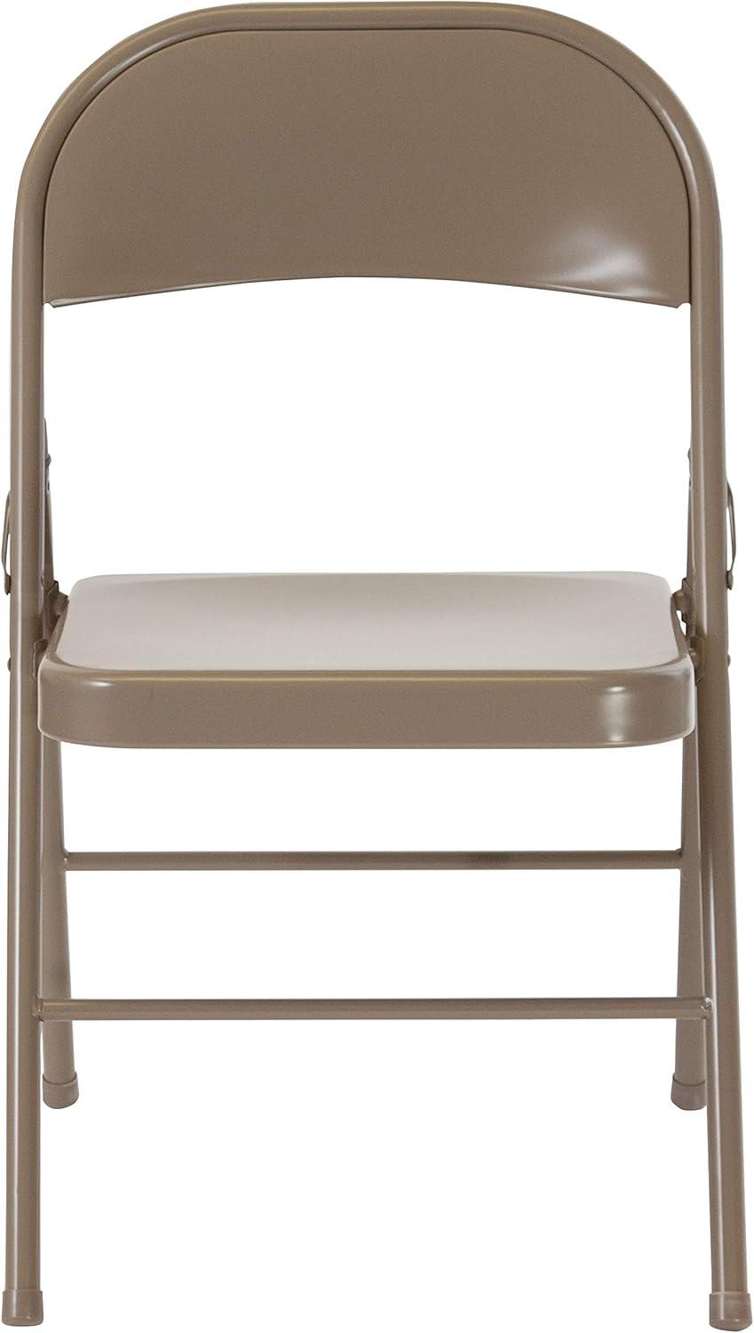 imageFlash Furniture 4 Pack HERCULES Series Double Braced Red Metal Folding ChairGrey