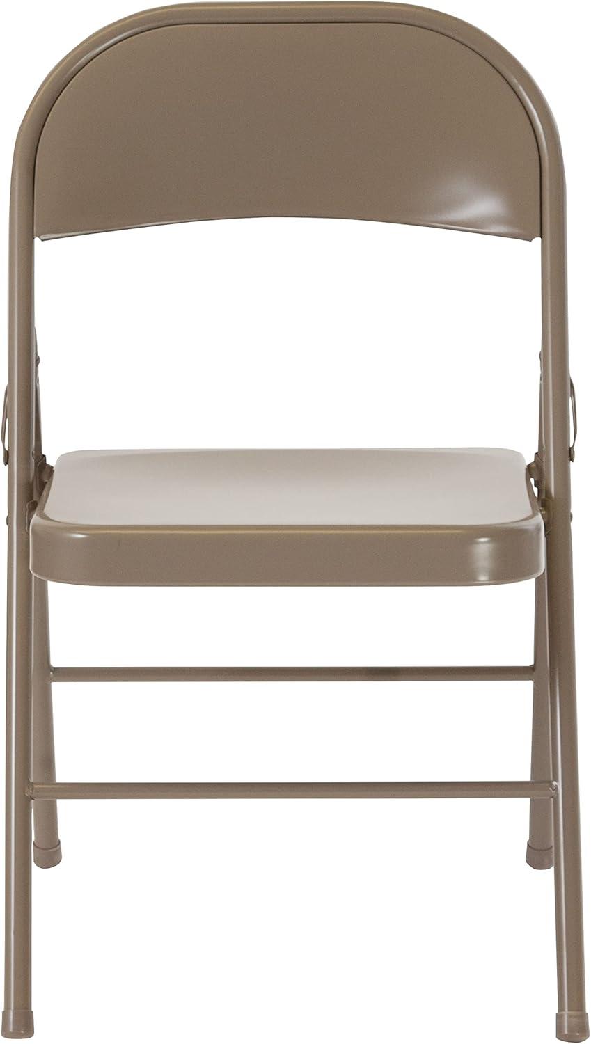 imageFlash Furniture 4 Pack HERCULES Series Double Braced Red Metal Folding ChairGrey