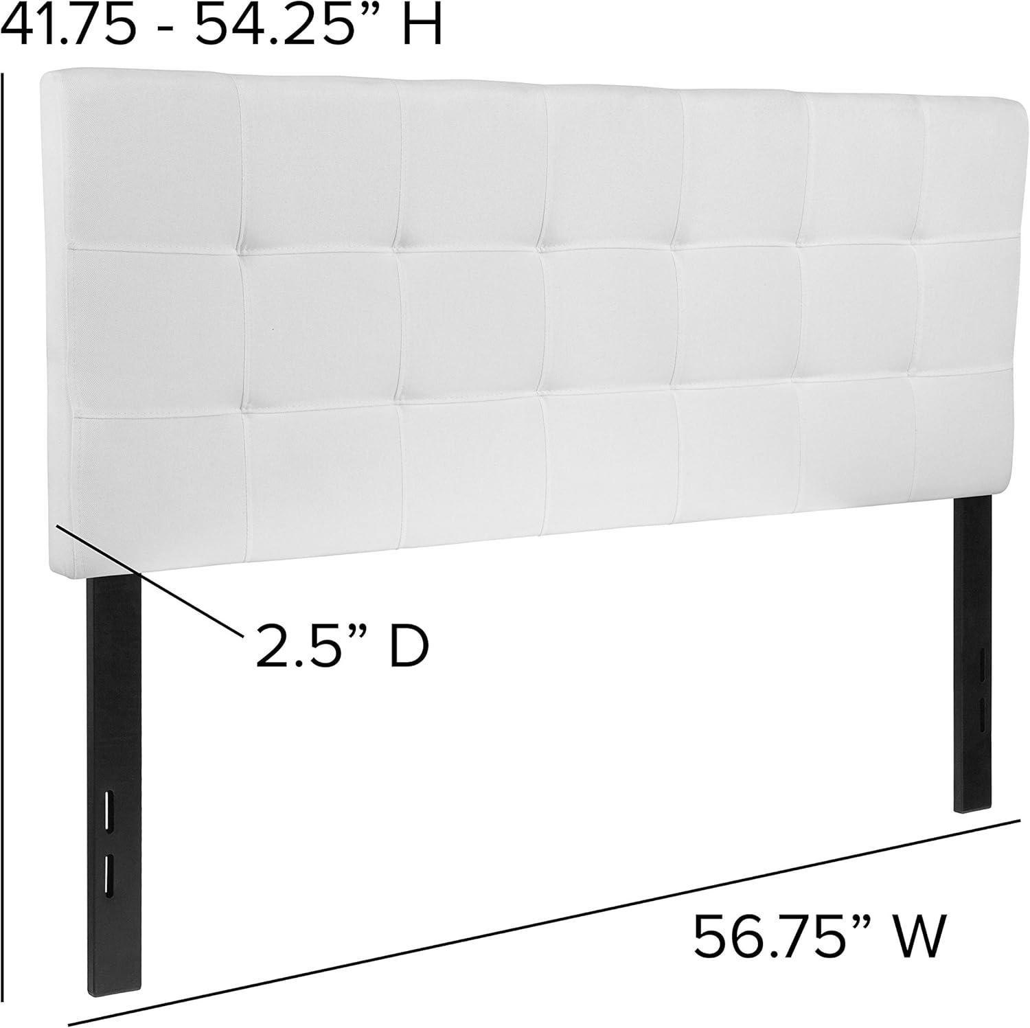 imageFlash Furniture Bedford Box Stitch Tufted Upholstered Twin Size Headboard in Black FabricWhite