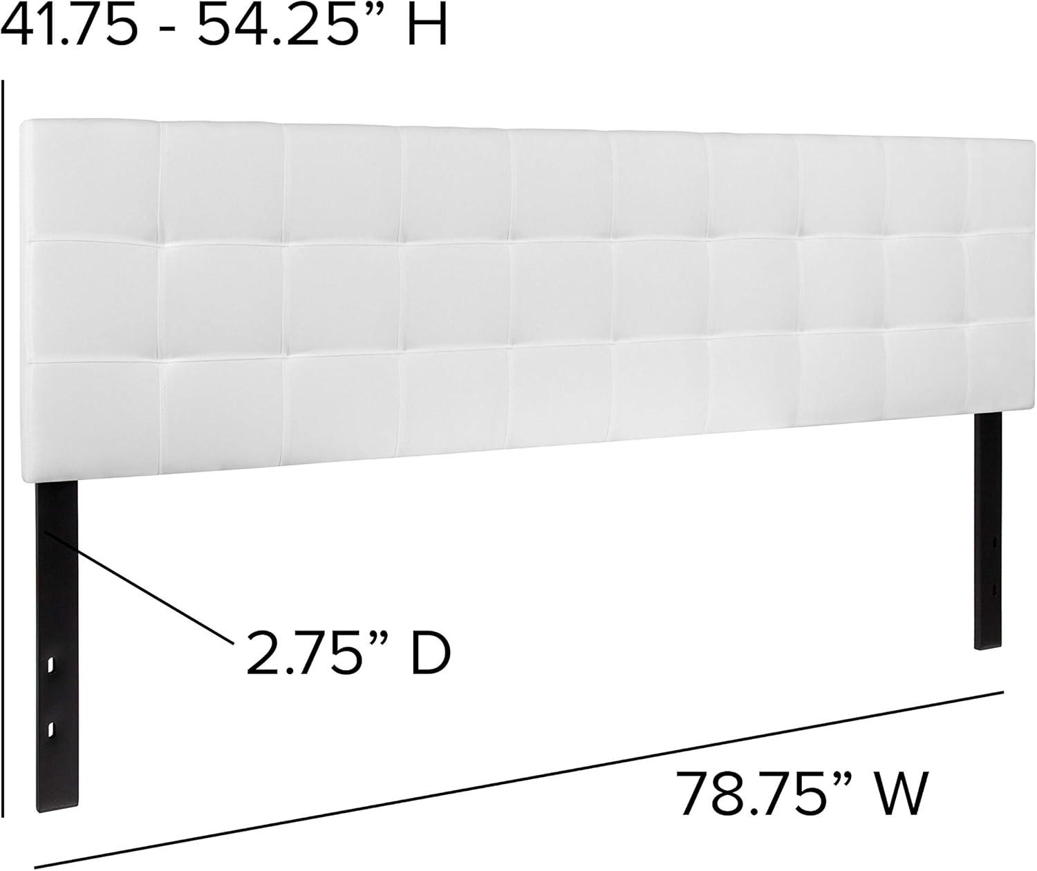 imageFlash Furniture Bedford Box Stitch Tufted Upholstered Twin Size Headboard in Black FabricWhite