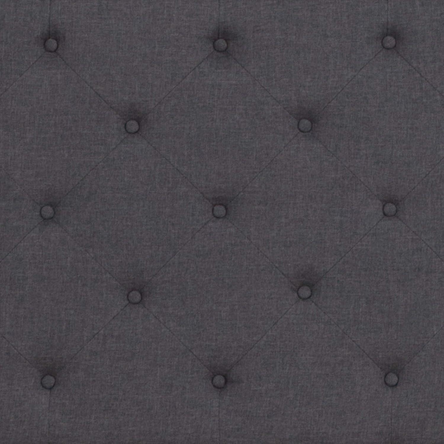 imageFlash Furniture Brighton Twin Size Tufted Upholstered Platform Bed in Light Gray FabricDark Gray