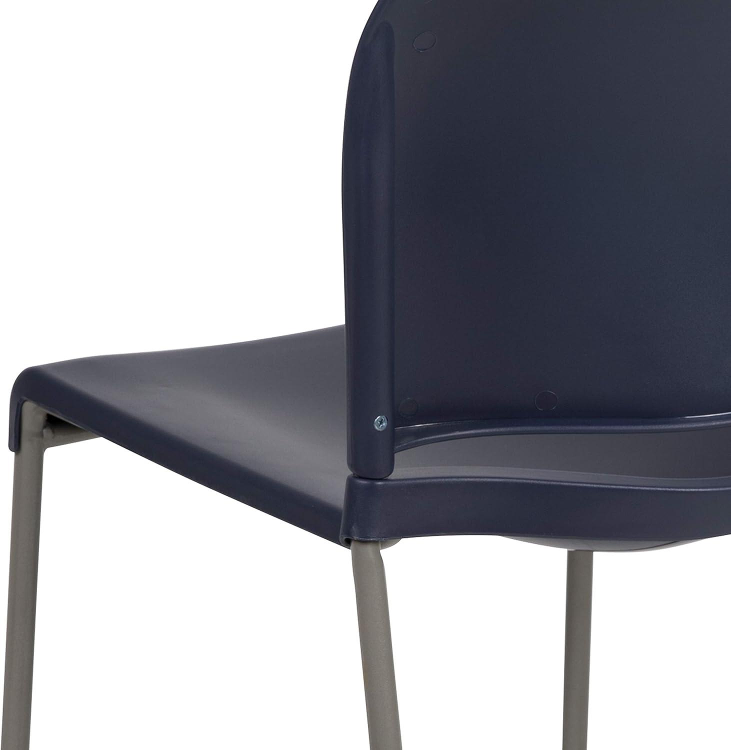 imageFlash Furniture HERCULES Series 880 lb Capacity Yellow Full Back Contoured Stack Chair with Gray Powder Coated Sled BaseNavy