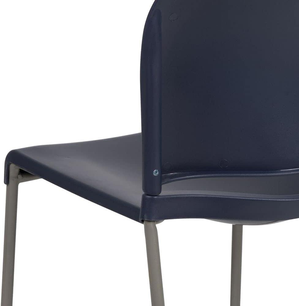imageFlash Furniture HERCULES Series 880 lb Capacity Yellow Full Back Contoured Stack Chair with Gray Powder Coated Sled BaseNavy