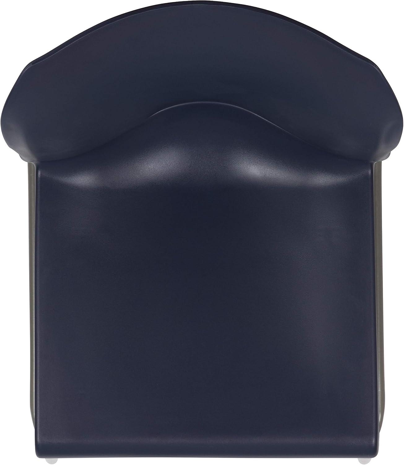 imageFlash Furniture HERCULES Series 880 lb Capacity Yellow Full Back Contoured Stack Chair with Gray Powder Coated Sled BaseNavy