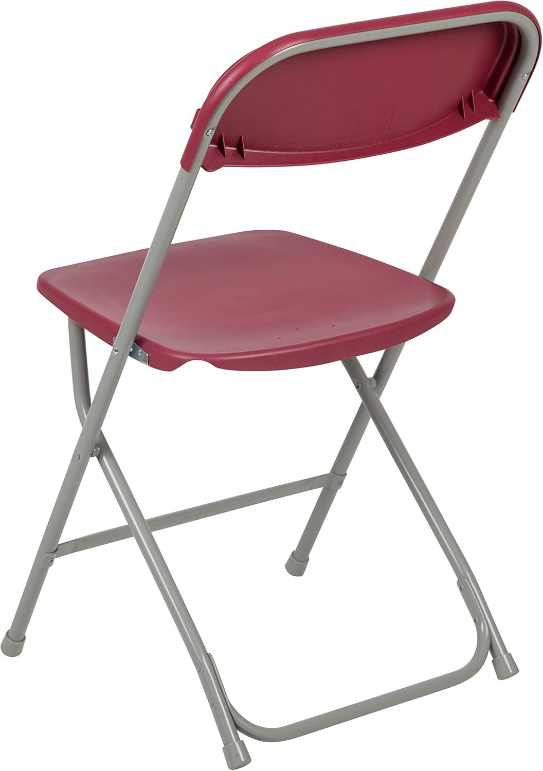 imageFlash Furniture Hercules Series Plastic Folding Chair White 4 Pack 650LB Weight Capacity Comfortable Event ChairLightweight Folding ChairRed