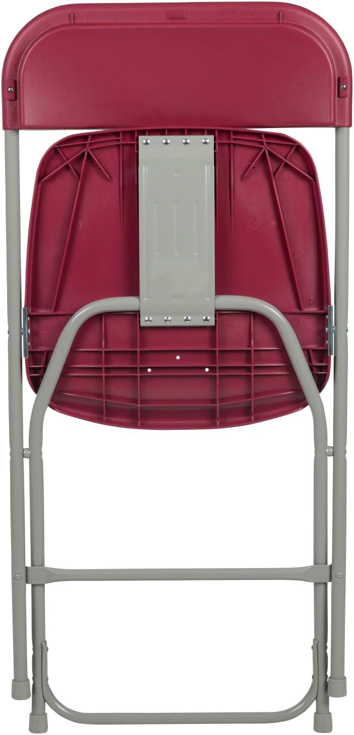 imageFlash Furniture Hercules Series Plastic Folding Chair White 4 Pack 650LB Weight Capacity Comfortable Event ChairLightweight Folding ChairRed